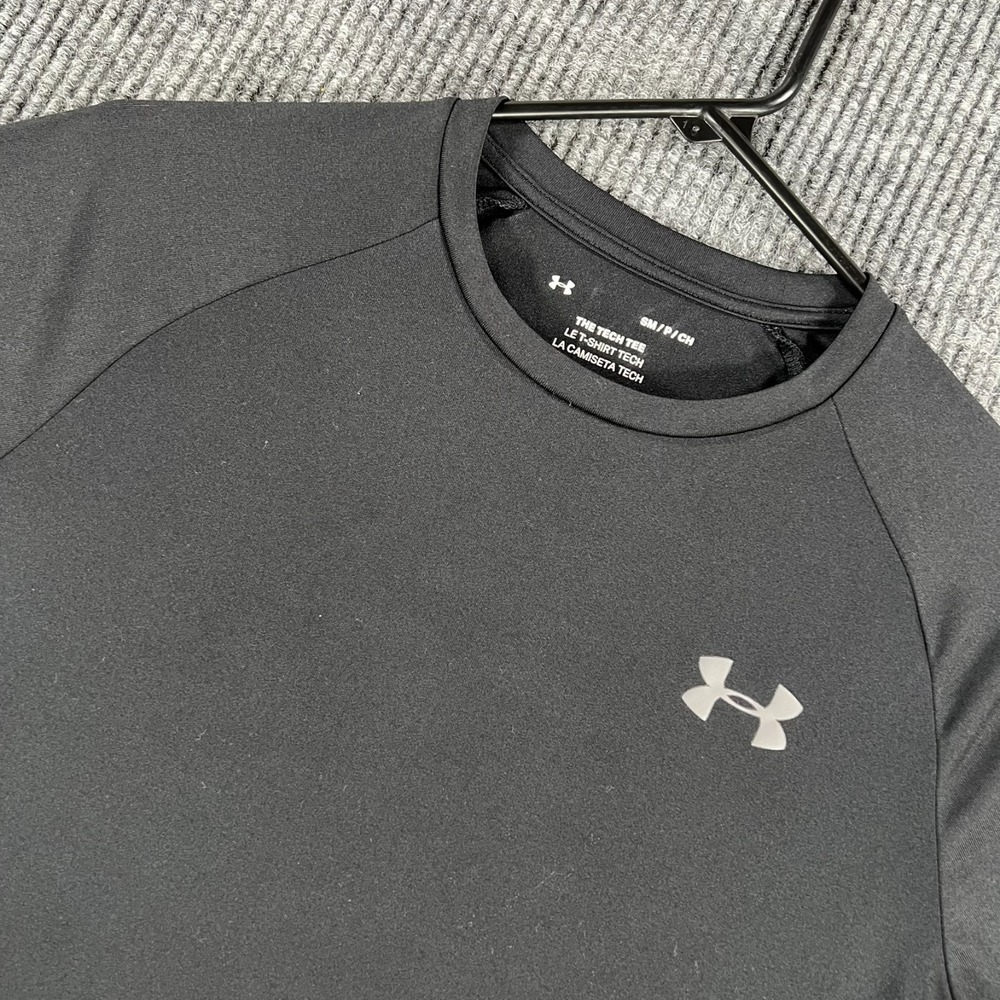 Under Armour Tech Tee Shirt Mens Small Black Short Sleeve Athletic Training Gym